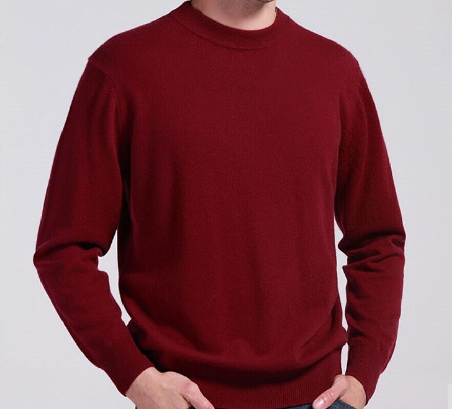 남자의 캐시미어 스웨터 겨울 가을 o-넥 긴 소매 풀오버 부드러운 따뜻한 니트 플러스